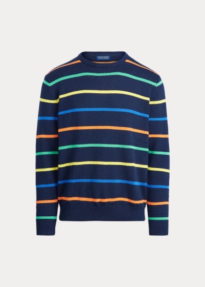 Ralph Lauren Striped Wool-Blend Striktrøje Herre Danmark (NXTPQ9248)